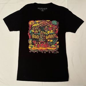 Killer Acid Bad Vibes black graphic t-shirt